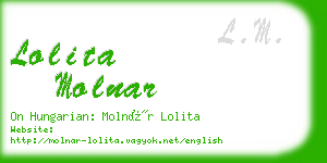 lolita molnar business card